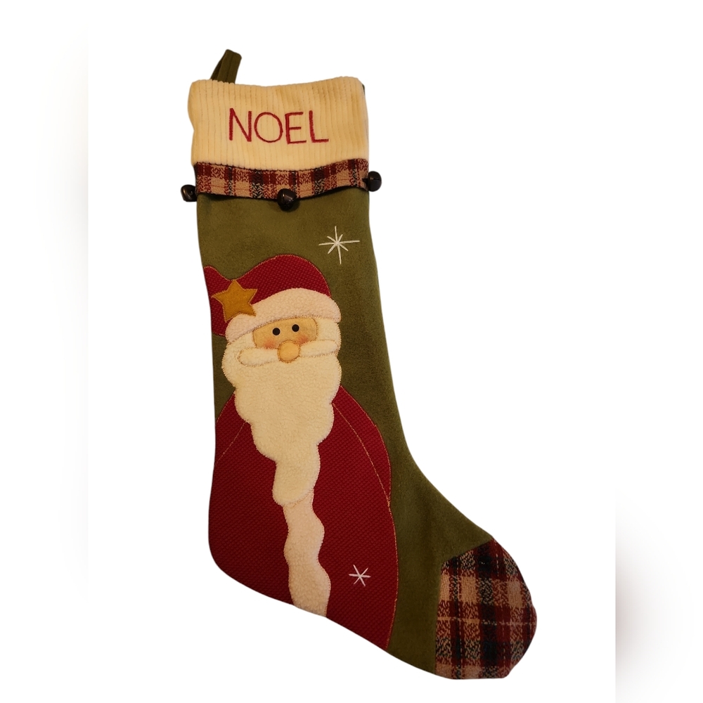 Christmas Stocking Santa Noel Jingle Bells